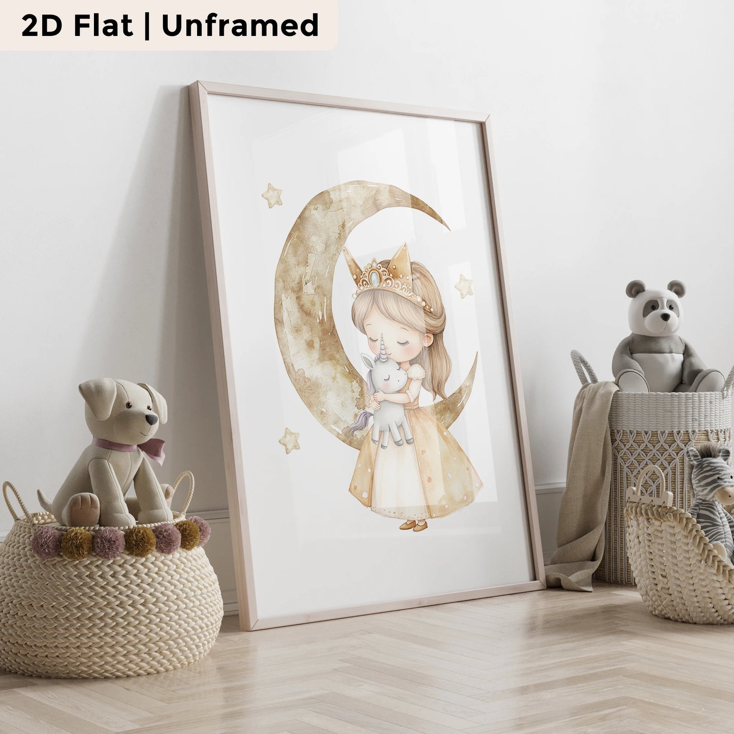 3-Piece Yellow Princess Canvas Wall Art | Kids Room Décor