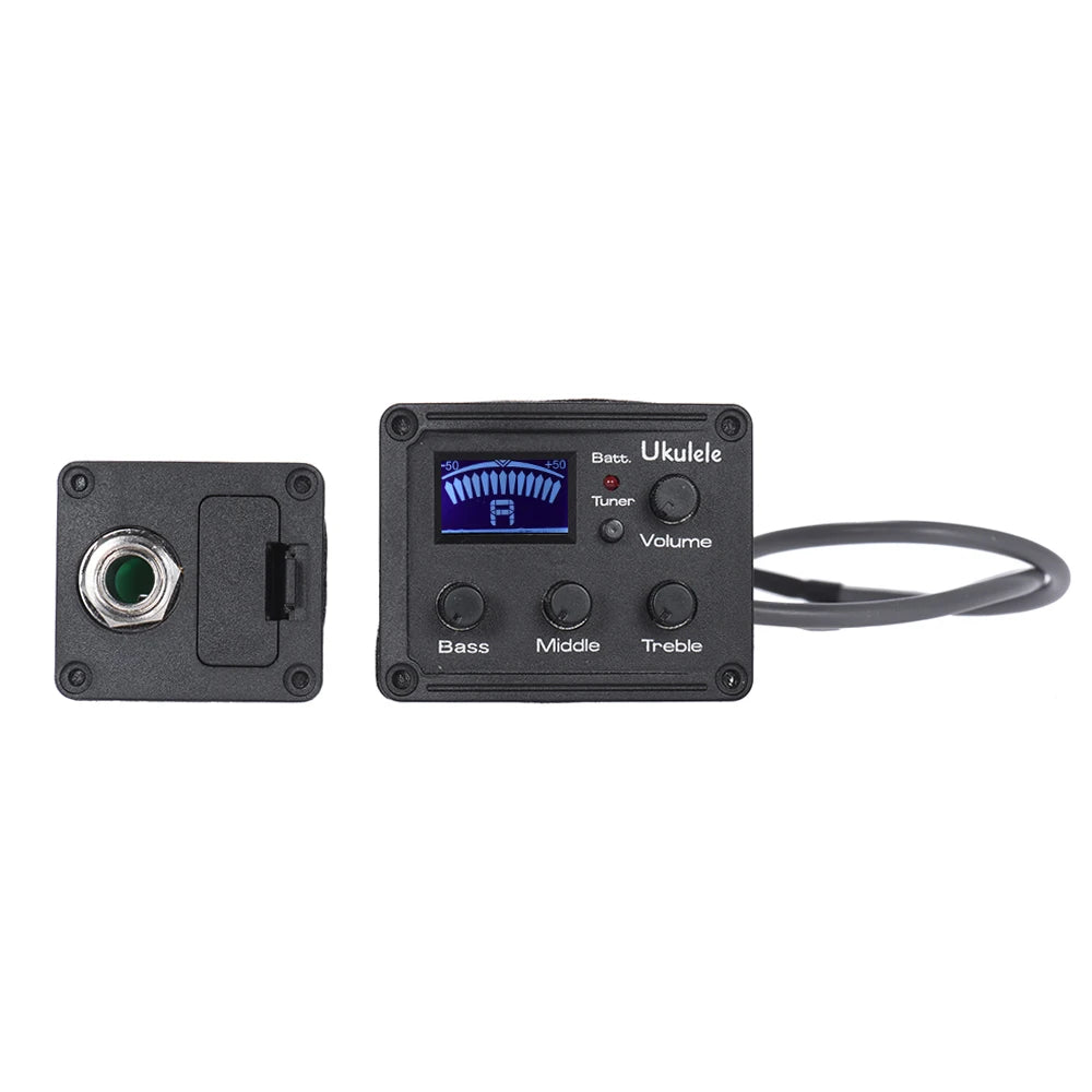 3-Band EQ Equalizer Tuner System LCD Display Small Guitar Ukulele