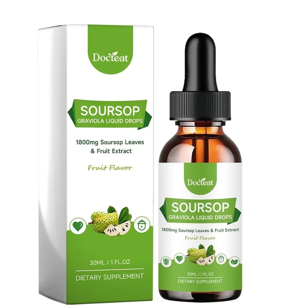 Soursop Graviola Liquid Drops 1800mg – Daily Herbal Supplement