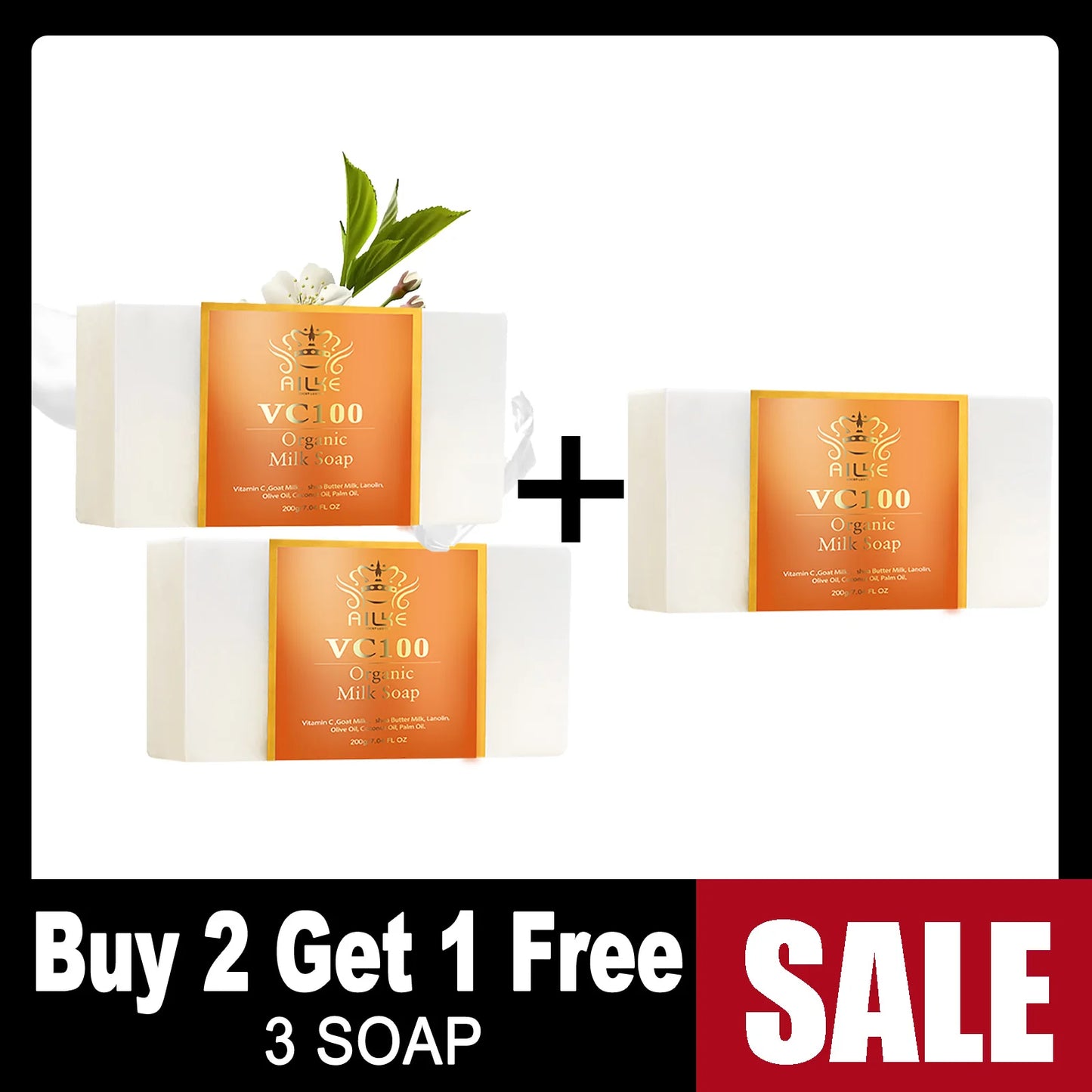 AILKE Organic Vitamin C Brightening Soap | Shea & Goat Milk 200g