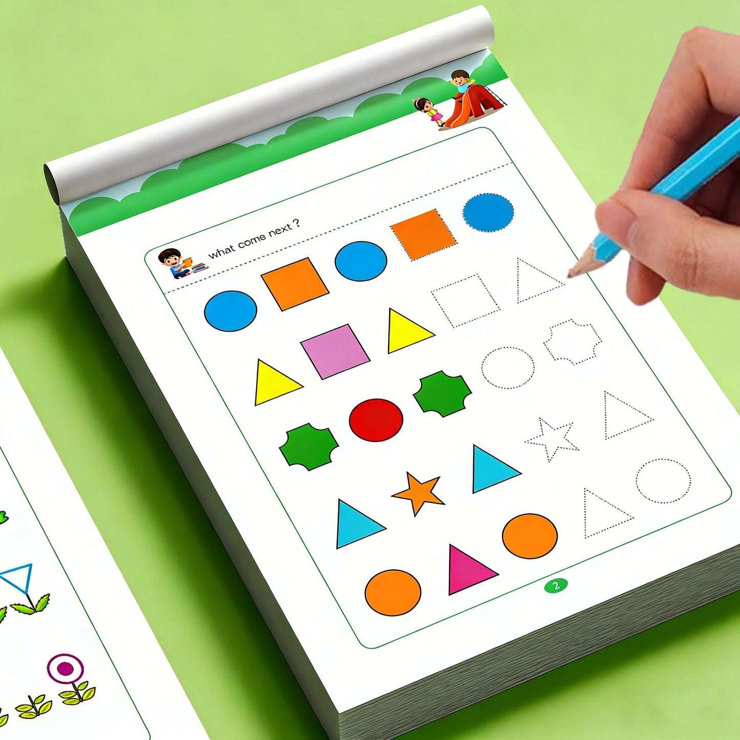 32 Pages Pattern Finding Workbook Preschool Logical Thinking Sequence