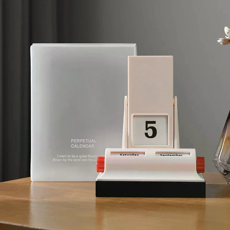 Flip Perpetual Desk Calendar – Tabletop Ornament, Home & Office