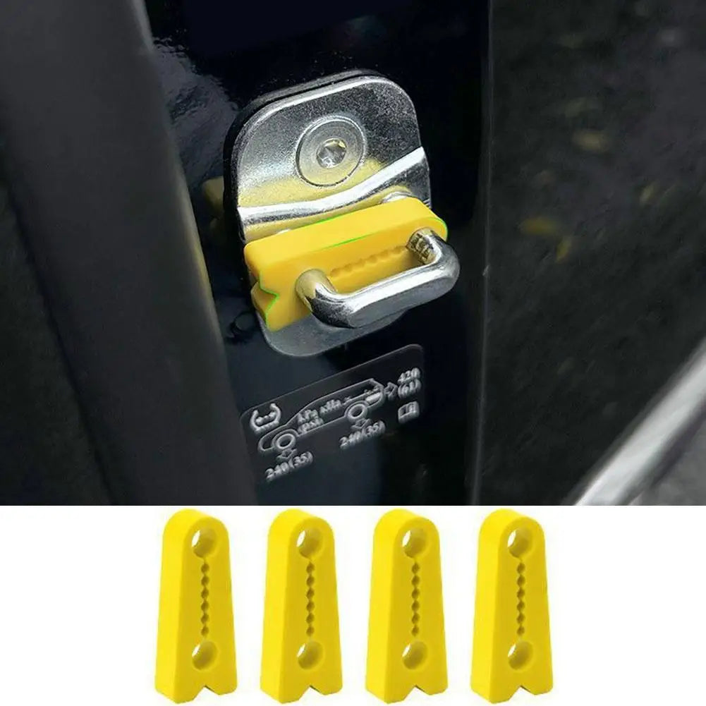 4pcs Car Door Lock Shock Absorber Silicone Cover Peaceful Pleasures Health and Wellness B