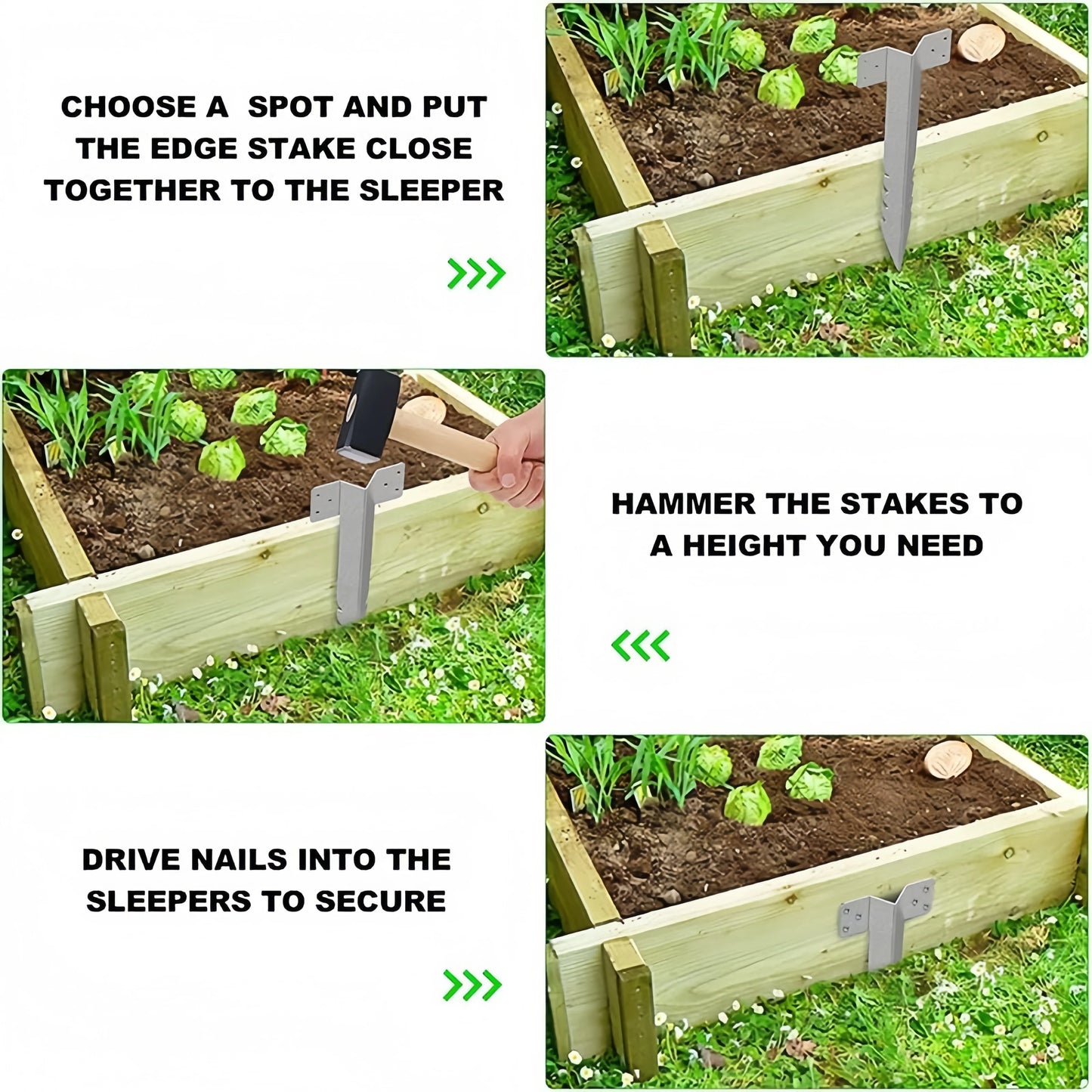 Metal Sleeper Stake Landscap Edging Anchoring Spikes Fixing Pegs