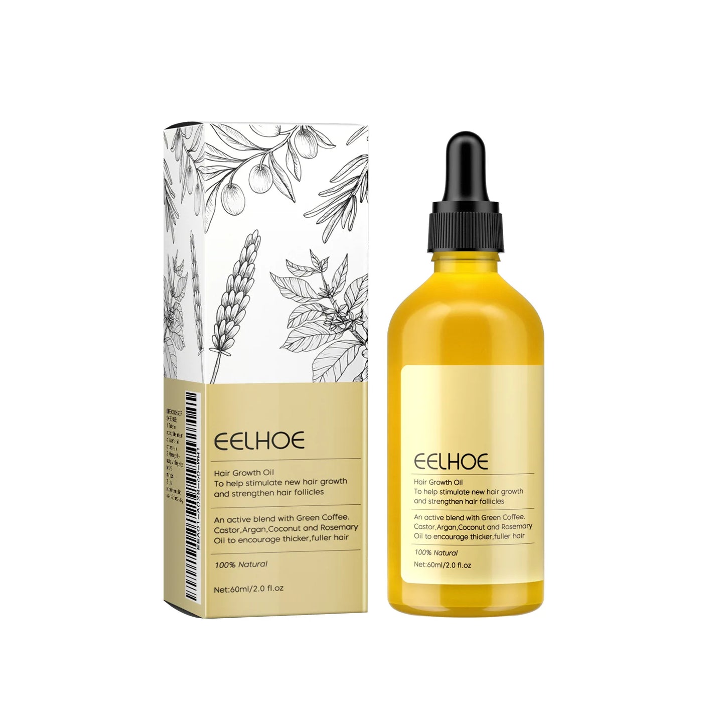 1/2/3pcs Natural Hair Growth Oil Rosemary Anti Hair Loss Regrowth Moisturizing Repair Anti Baldness Fast Hair Growth Serum Oil Peaceful Pleasures Health and Wellness 1PC