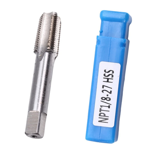Y51A-1/8INCH- 27 NPT Taper Pipe Tap 1/8 - 27 TPI Fits For Repair Work Maintenance Peaceful Pleasures Health and Wellness Silver