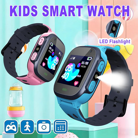 Kids Smart Watch with SOS GPS Camera LED Flashlight Math Calculator Video Call Watches- Holiday Gift Smartwatch for Children Peaceful Pleasures Health and Wellness
