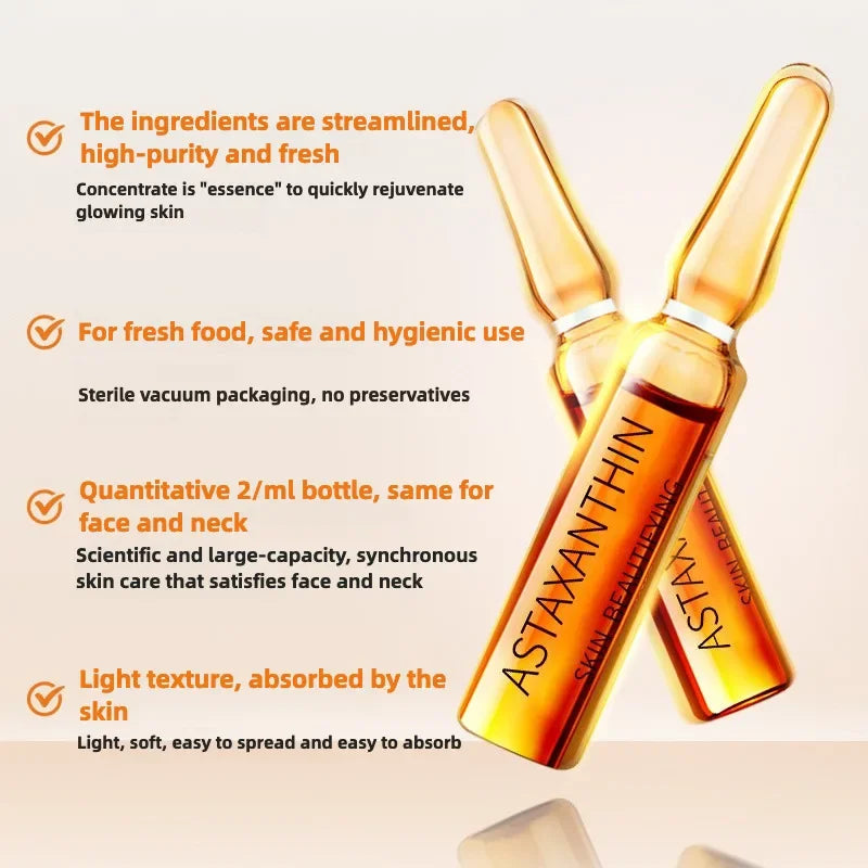 Astaxanthin Collagen Anti-Aging Face Serum Set – 28 Ampoules Peaceful Pleasures Health and Wellness