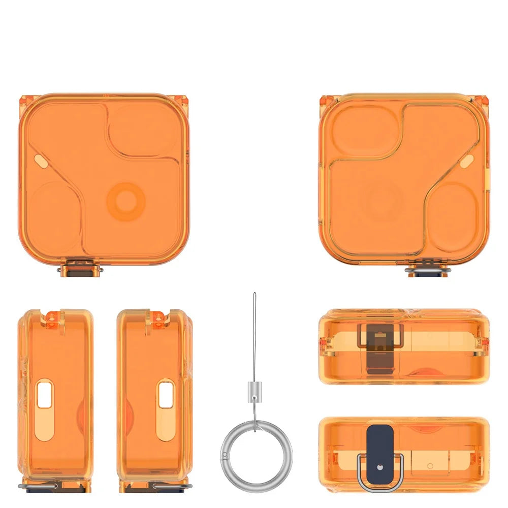 High Quality Hard Shell Case TPU Protective Cover For Nothing Ear(3) Shockproof And Drop-Proof Protective Cover With Hook Peaceful Pleasures Health and Wellness transparent orange