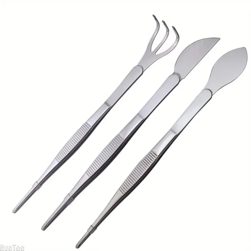 2-in-1 Stainless Steel Bonsai Tweezers & Root Rake Tool