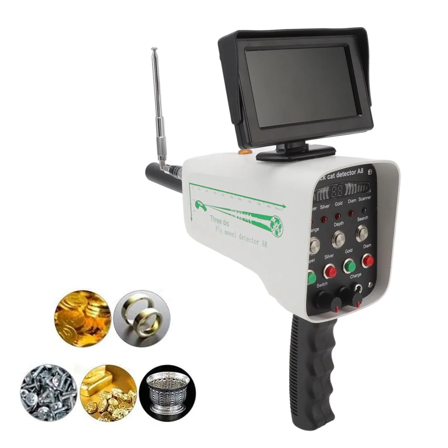 Metal Detection Finder Display Detector 1000m Range Underground Gold