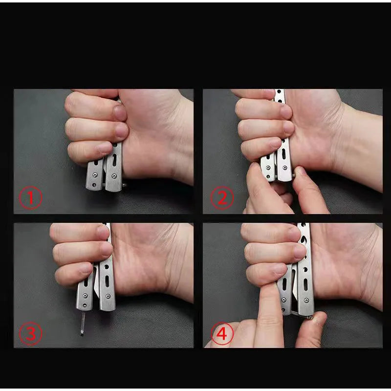 Butterfly Knife Trainer – Folding Balisong Practice Tool Peaceful Pleasures Health and Wellness