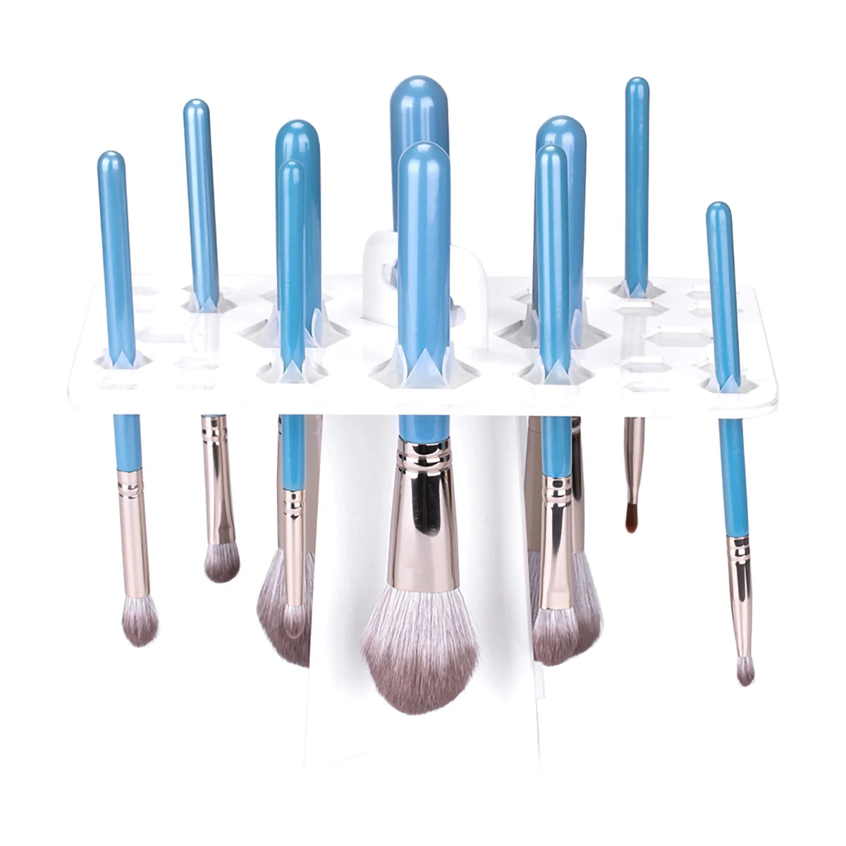 Makeup Brush Drying Rack, Acrylic Brush Drying Rack, Cleaning Storage Tool Display Rack, 14 Holes, 28 Holes, Drying Storage Peaceful Pleasures Health and Wellness