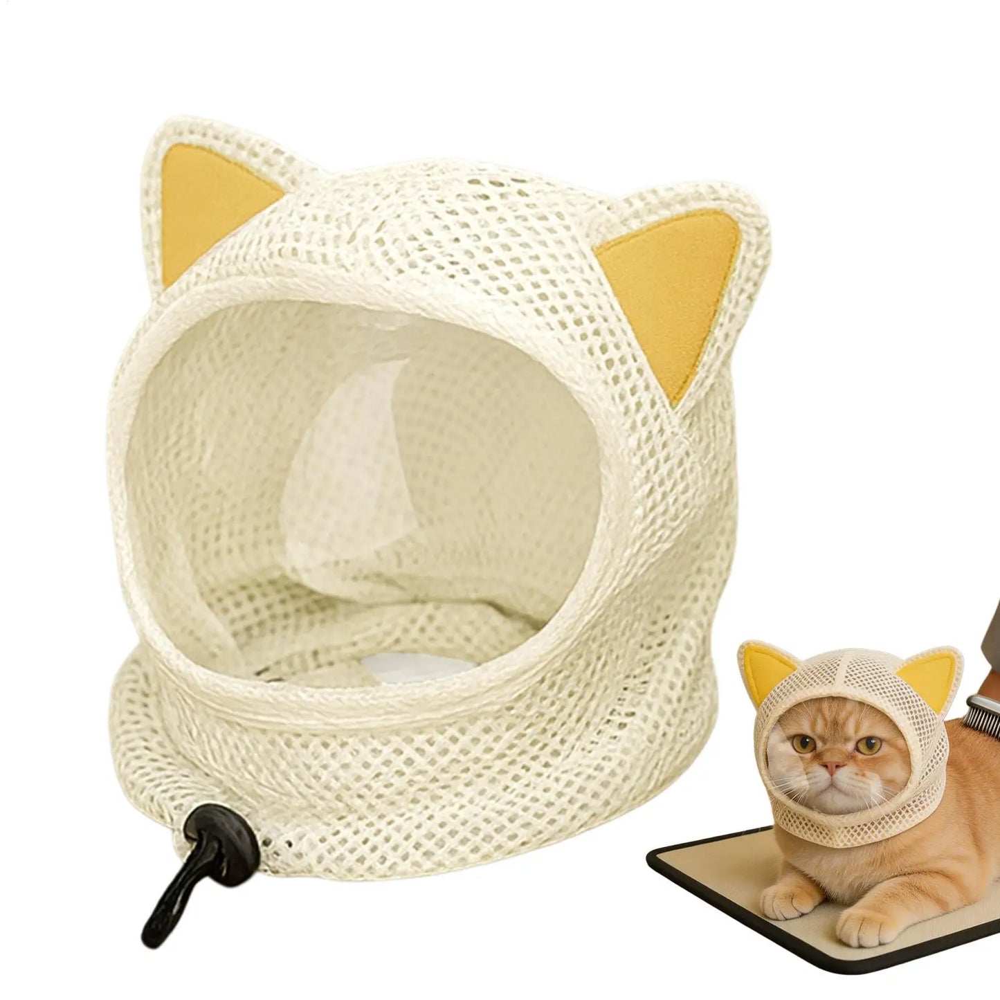 Breathable Cat Muzzle Head Cover – Anti-Lick & Anti-Bite