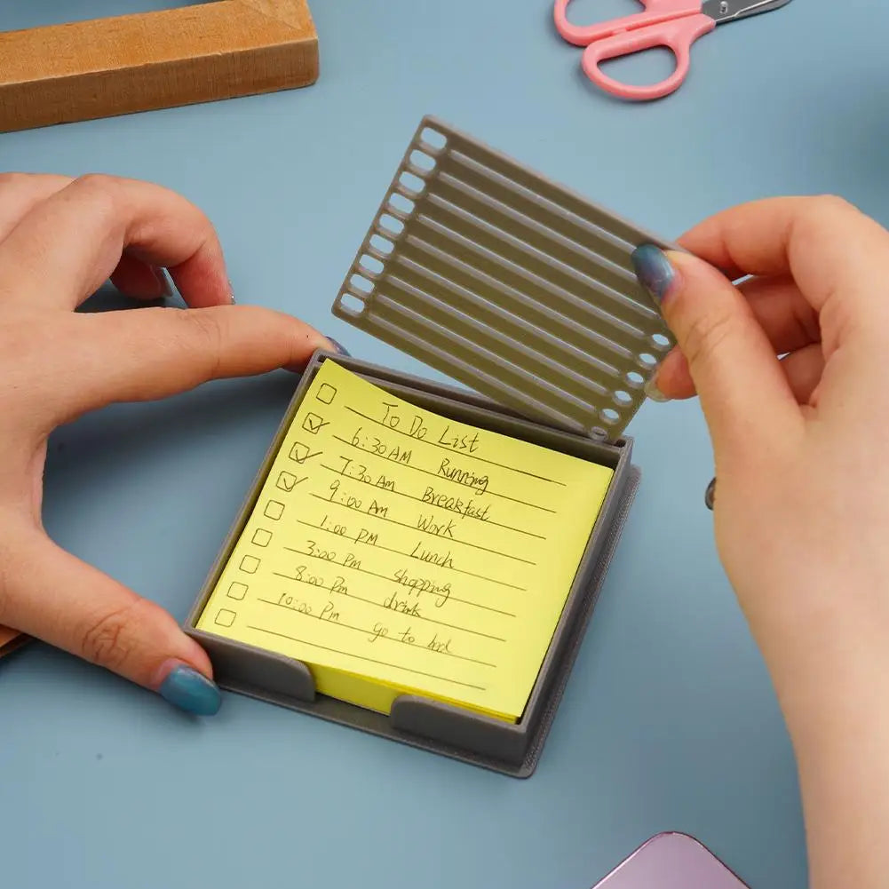 Sticky Note Dispenser Sticky Note Holder With Stencil Sticky Notes Template For Note Pad Self-adhesive Notepad Note Organ Peaceful Pleasures Health and Wellness