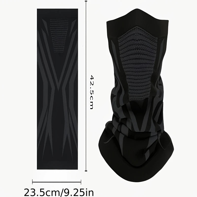 Mechanical Armor Netted Cycling Hoodie for Hiking, Skiing, Windproof, Insulating, Thick, Warm, Ear and Face Protection, Quick-Dr Peaceful Pleasures Health and Wellness