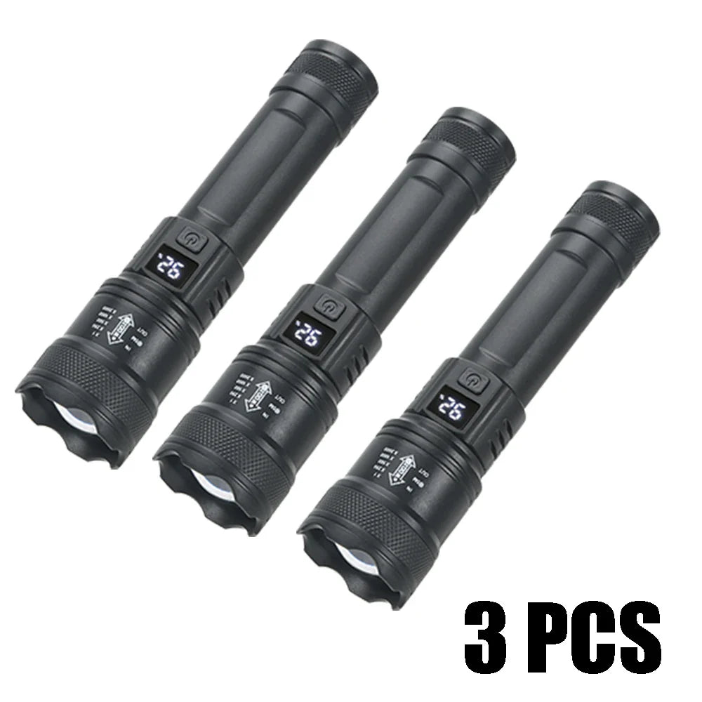 KDULIT P50 LED Tactical Flashlight 2000lm Zoomable IP67