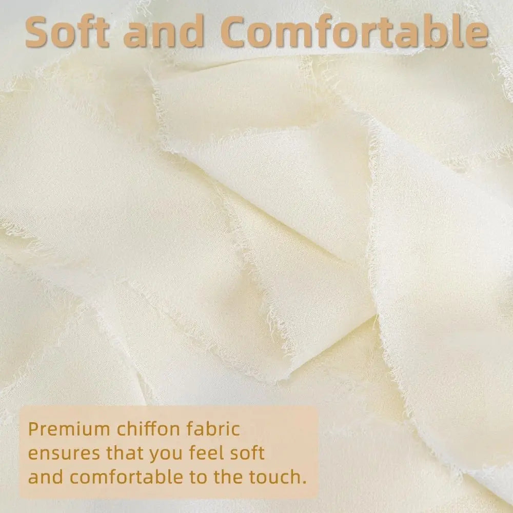 3-Roll Fringe Chiffon Ribbon 5m | DIY Wedding & Craft Décor