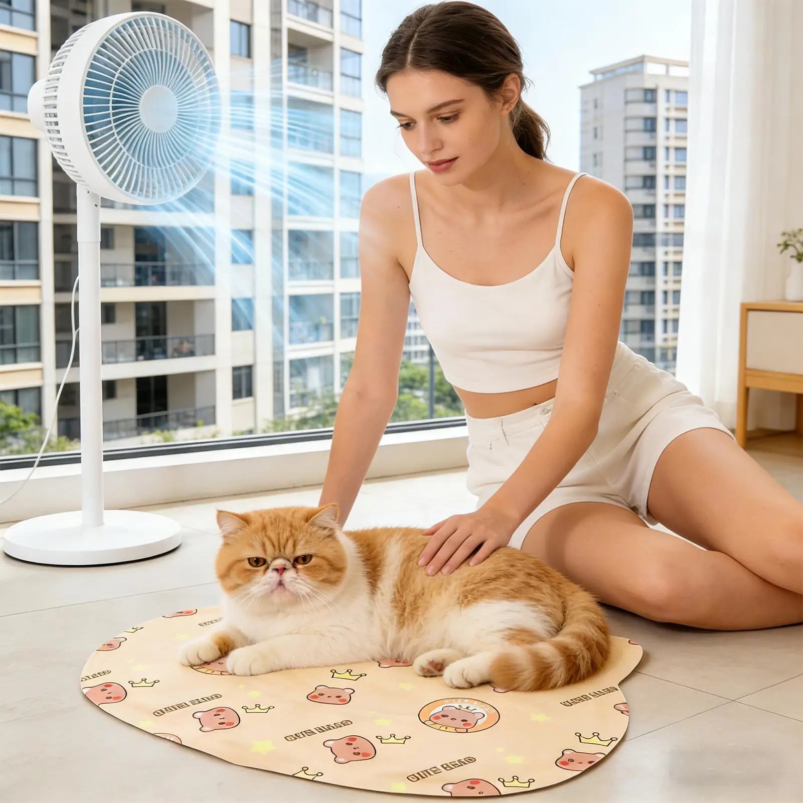Cat Cooling Mat Summer Dog Resting Pad Gel Filled Kitten Cooling Mat For Indoor Living Room Bedroom Windowsill Road Trip Peaceful Pleasures Health and Wellness