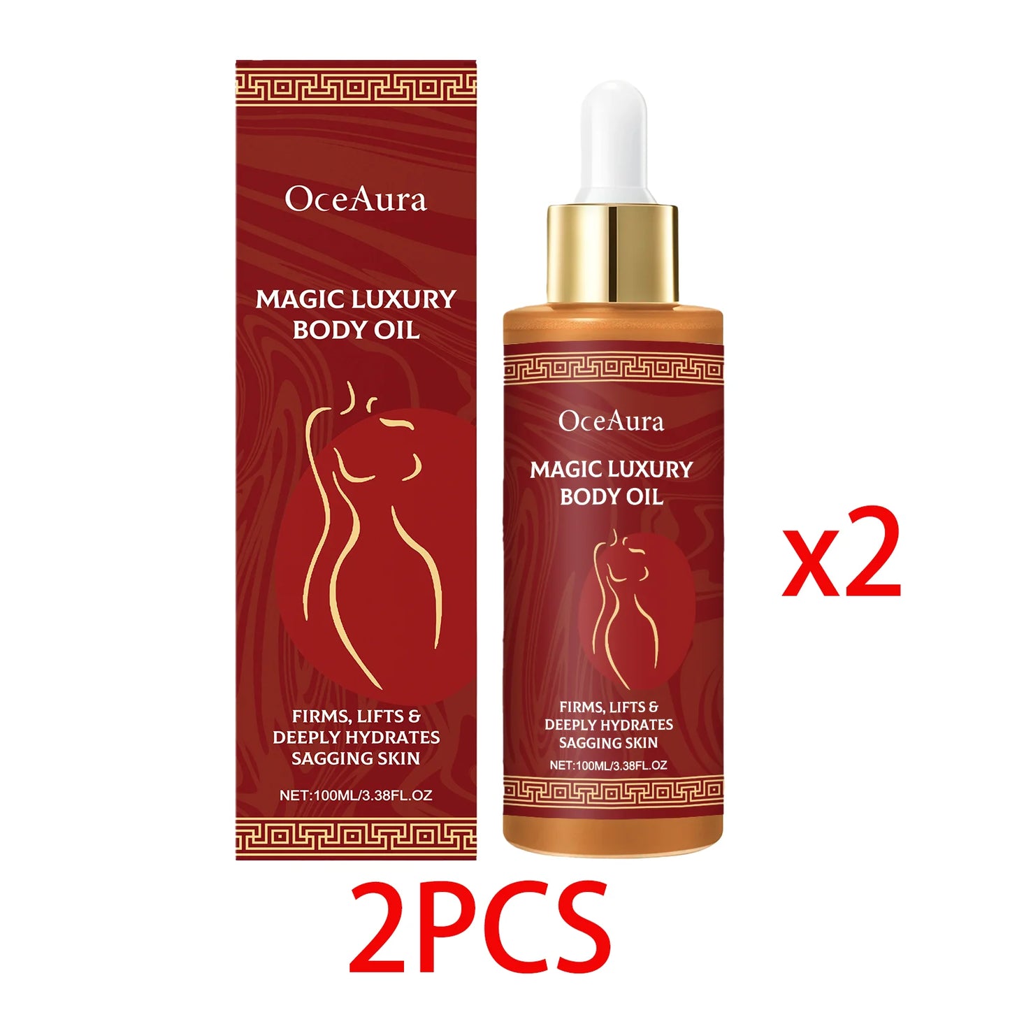 OceAura Rosa Extract Body Oil | Rosehip Moisturizing Dry Skin Oil