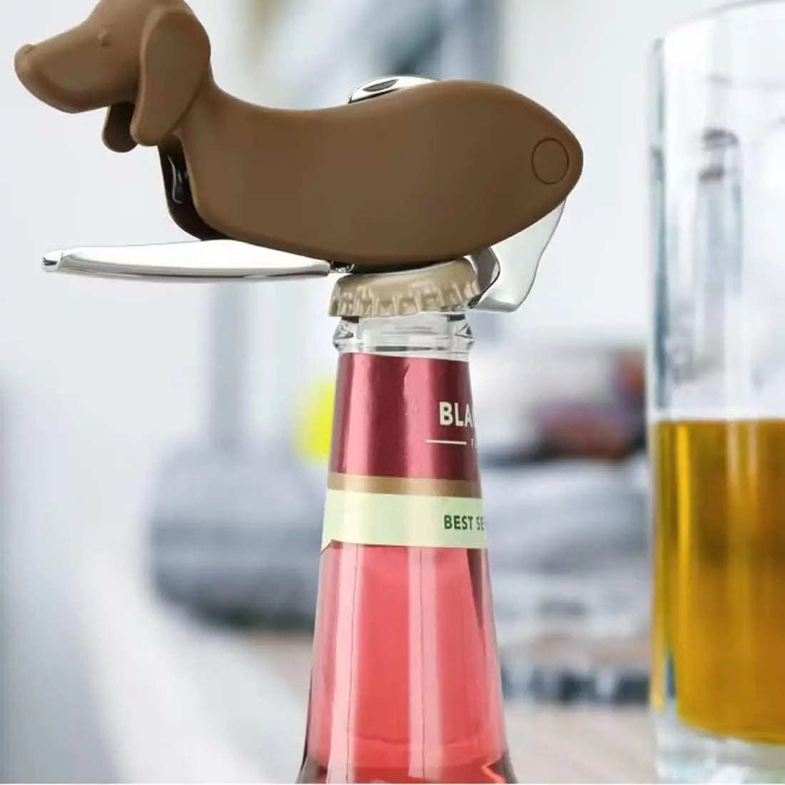 Dog Wine Bottle Opener Corkscrew with Foil Cutter Beer Opener Manual Wine Key for Servers Waiters Bartender and Home Bar Use Peaceful Pleasures Health and Wellness