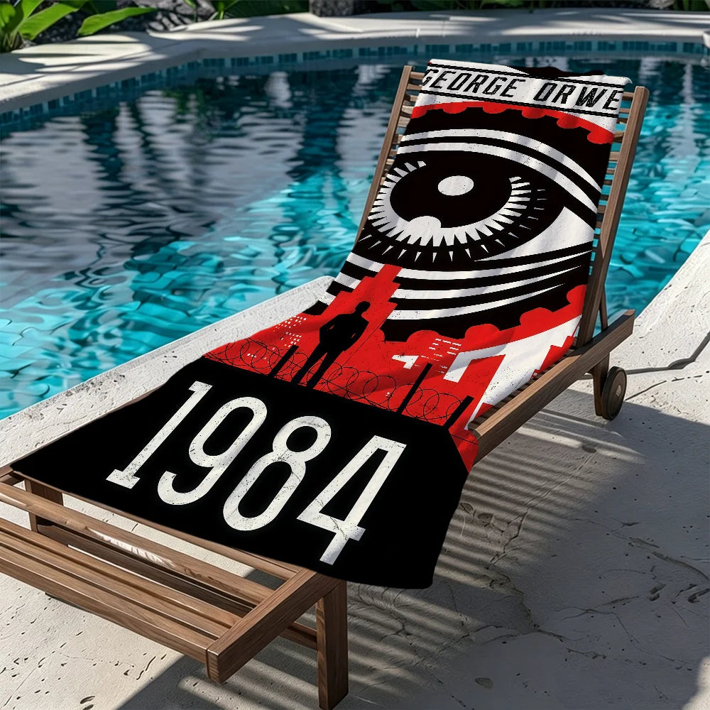 1984 George Orwell Quick-Dry Beach Towel | Travel & Pool Towel Quick-Dry Beach Towel Peaceful Pleasures Health and Wellness