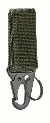 Tactical Nylon Webbing Belt Triangle Buckle & Carabiner Clip