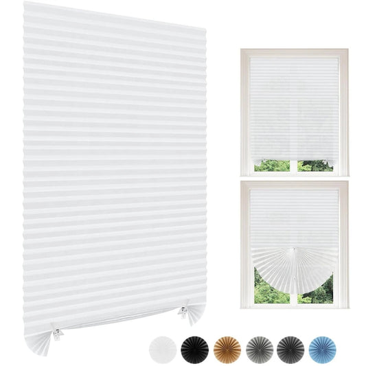 Paper Blinds Temporary Window Blinds Light Filtering No Drill Stick on Cut to Size Cordless Self Adhesive Pleated Windows Shades Peaceful Pleasures Health and Wellness