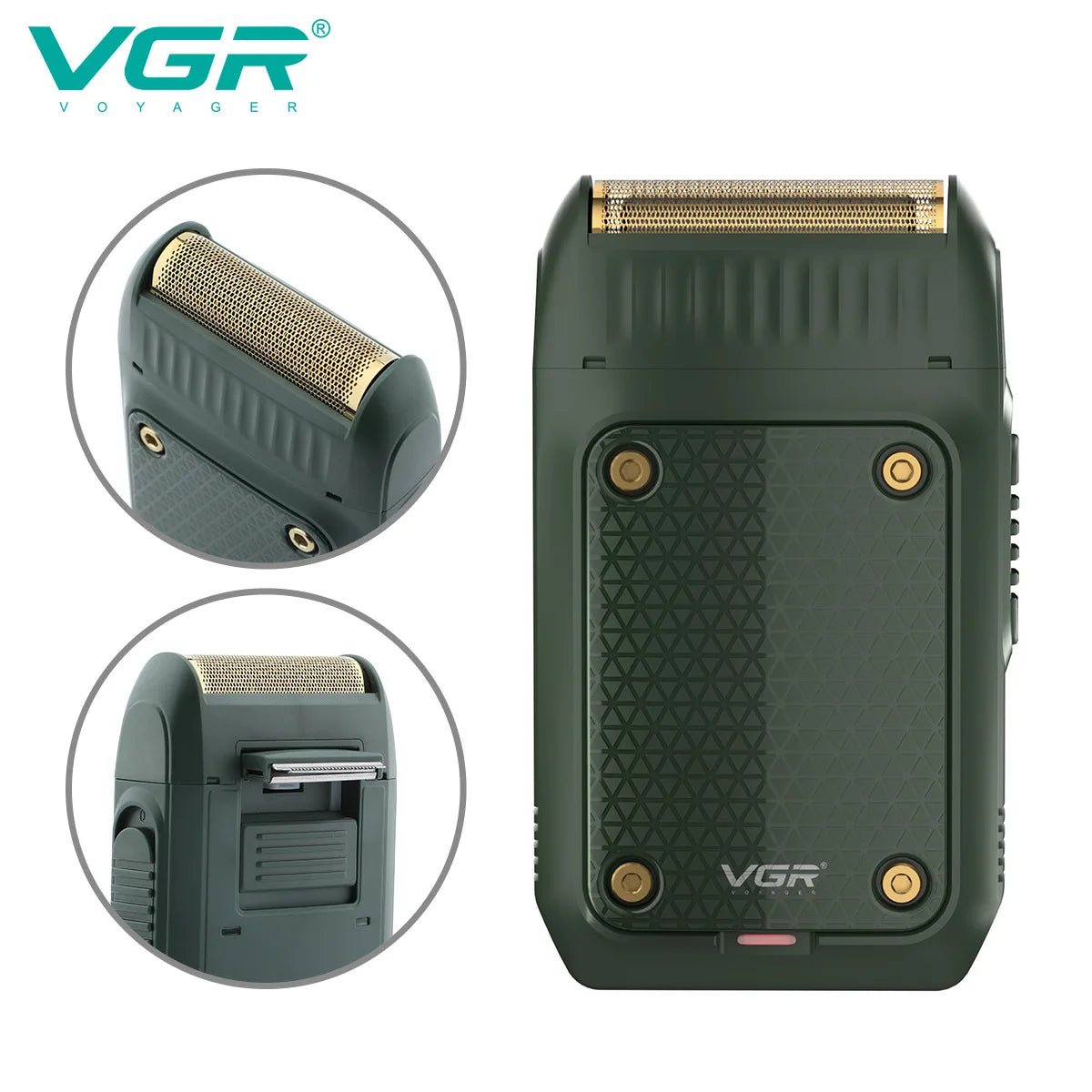 VGR 353 Single-blade Pro Electric Rechargeable Foil shaver for men Portable razor Peaceful Pleasures Health and Wellness
