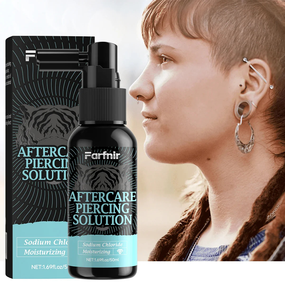 Piercing Aftercare Cleansing Spray – Ears, Nose & Lips 50ml