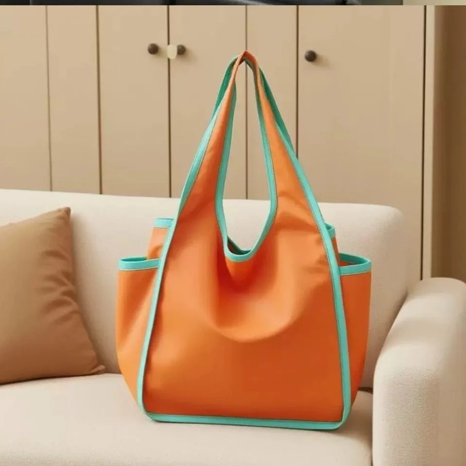 Reusable Foldable Grocery Bags | Washable Tote with Zipper Pouch
