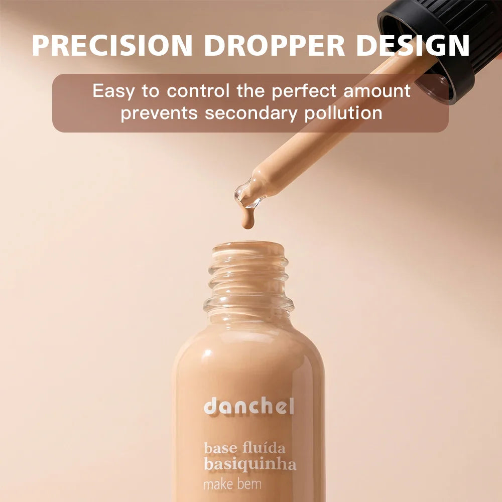 Danchel Matte Liquid Foundation – 12 Shades, Oil Control