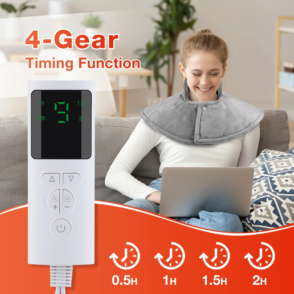 Electric Shoulder Neck Heating Pad Winter Back Warming Blanket 60*90cm Office Home 220/110V Hot Compress Shawl Washable Mat Peaceful Pleasures Health and Wellness