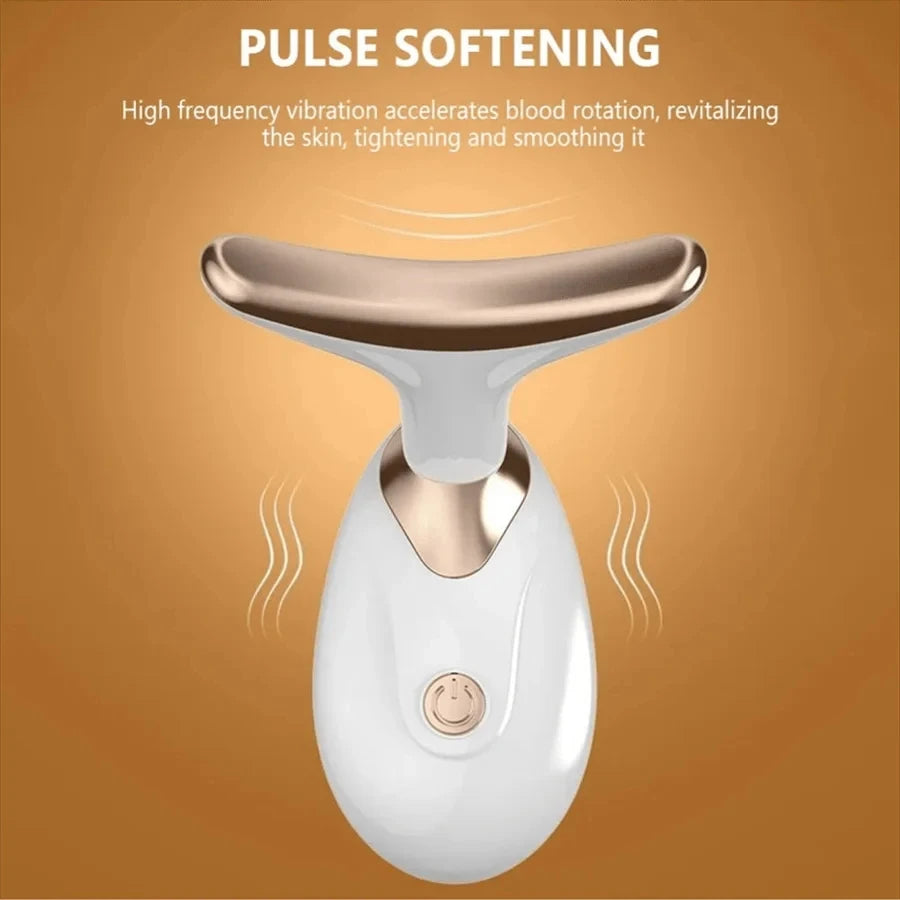 Electric skin tightening care massage device, suitable for treating wrinkles, double chin and skin firmness. Peaceful Pleasures Health and Wellness