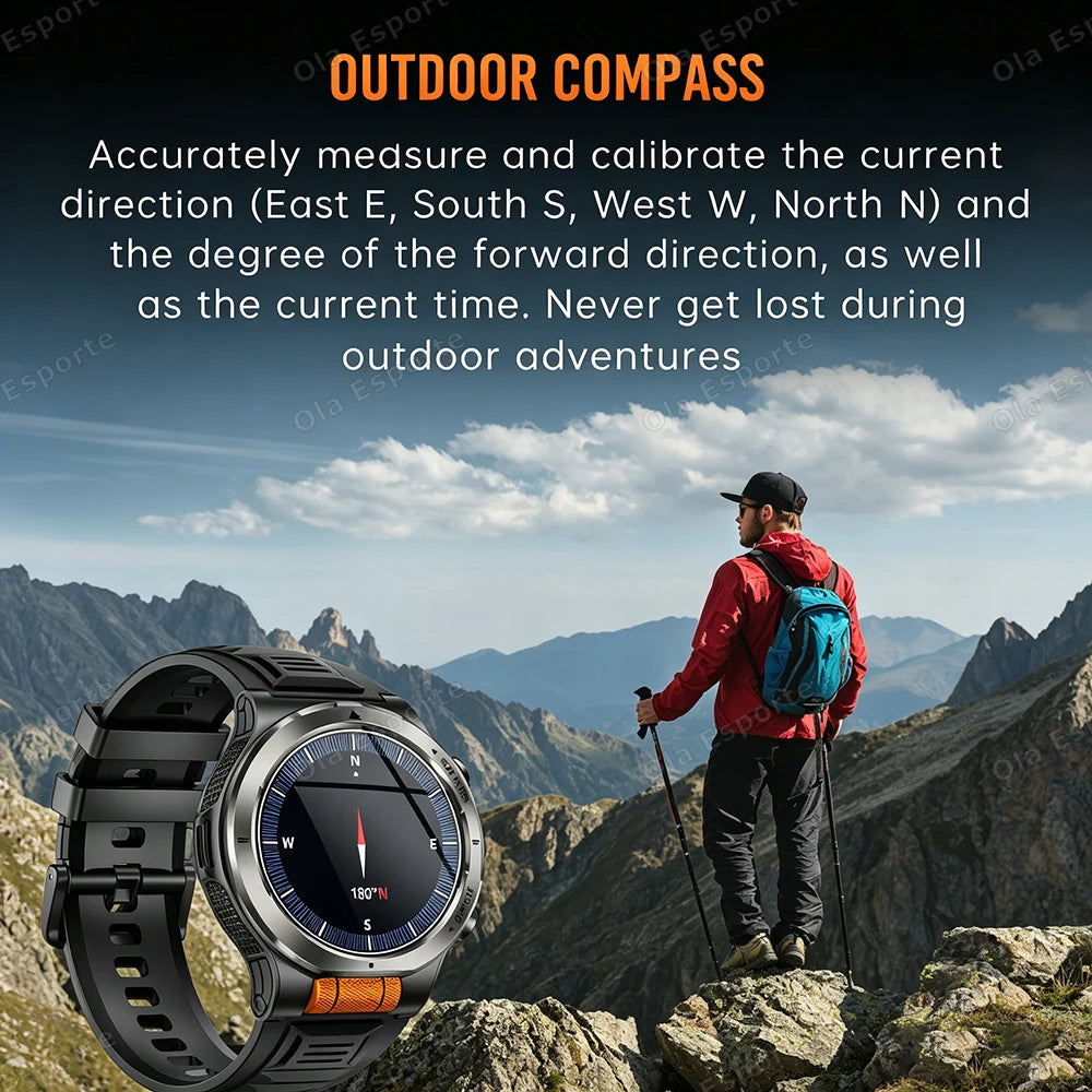 Ola Esporte HW12 AMOLED Smartwatch 1100mAh | Men's Sports