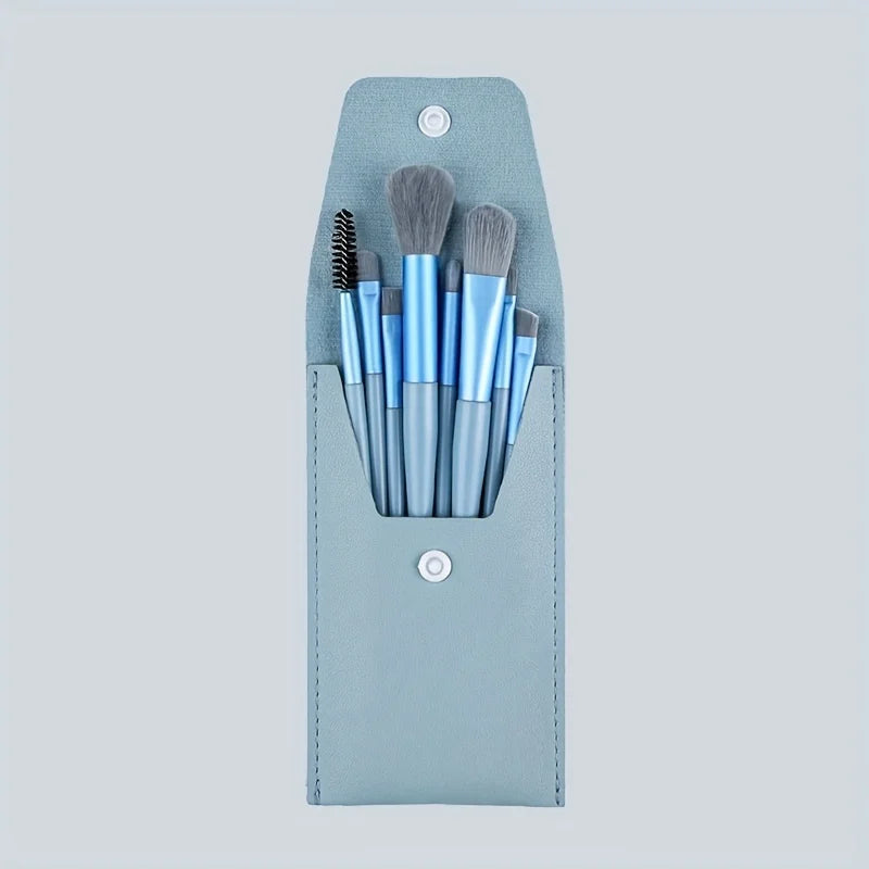 RUNTOIN 8-Piece Mini Makeup Brush Set | Portable Travel Kit