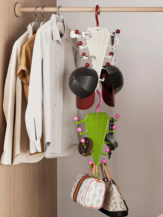 1Pcs Rotating Hanger Hook V Shaped Hanger Organizer Belt Hat Scarf Clothes Storage Wardrobe Space Saving Organizer Peaceful Pleasures Health and Wellness