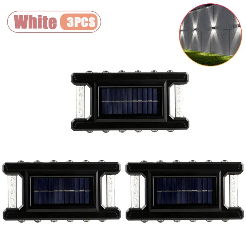 Solar Wall Wash Lights Outdoor IP65 Warm White LED – 1–5 Pack