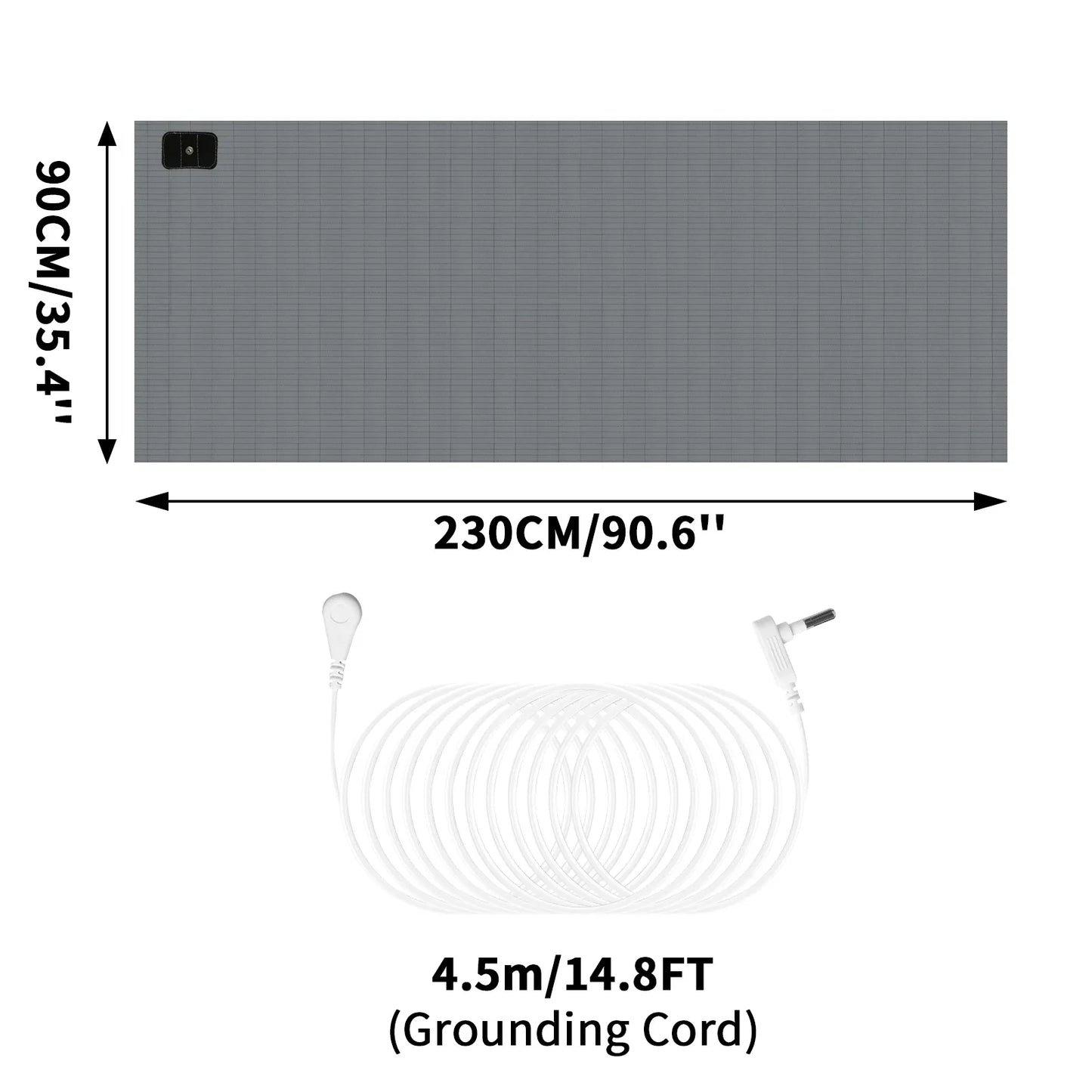 Grounding Mat 6 Sizes | Indoor Earthing Pad for Desk & Yoga