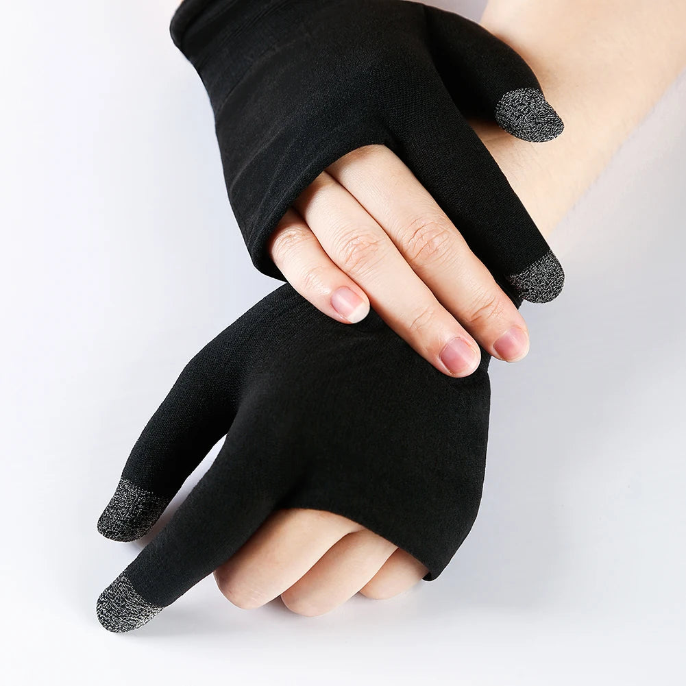 1 Pair Palm Fingertip Gloves Anti-slip Gaming Finger Sleeve Sweatproof Mobile Phone Finger Sleeves for PUBG Mobile Mobile Gaming Peaceful Pleasures Health and Wellness