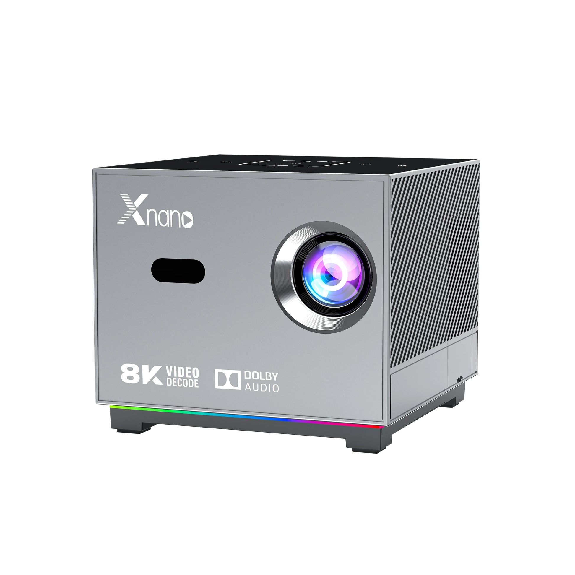 Xnano X3 Projector Android 11 WiFi6 1280*720P Dual Wifi 350ANSI BT5.0 Voice Remote Control Portable Home Cinema Outdoor Projetor Peaceful Pleasures Health and Wellness Grey EU Plug