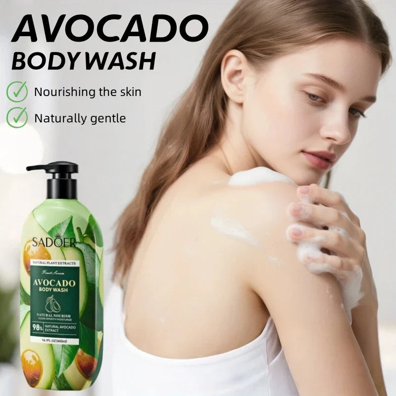 400ml Avocado Shower Gel – Natural, Alcohol-Free & Hypoallergenic