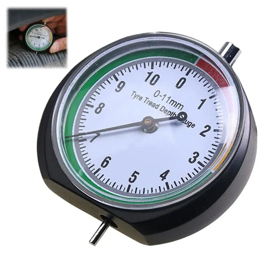 Car Tire Tread Depth Gauge 0-11mm High Accuracy Car Tire Tread Meter Measure Tool ire Wear Indicator Brake Auto Accessories Peaceful Pleasures Health and Wellness Black