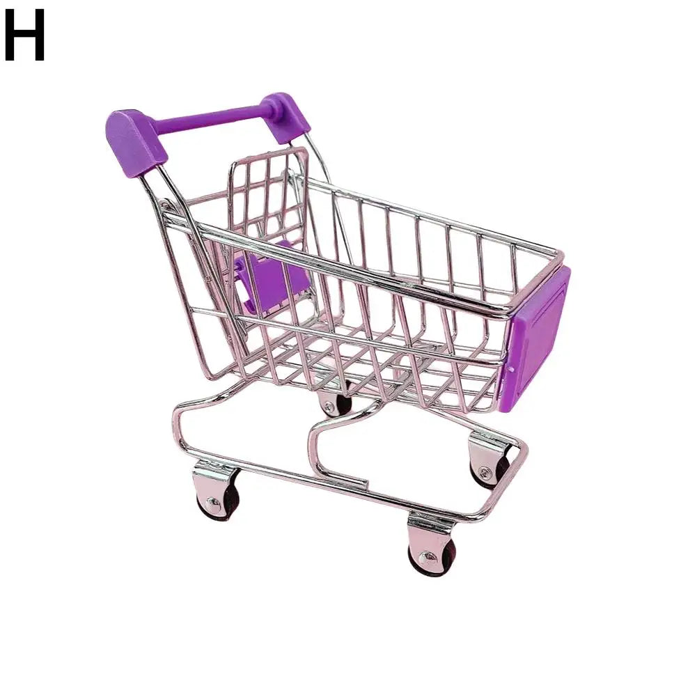 Metal Mini Toy Shopping Cart Realistic Supermarket Pretend Play Kids