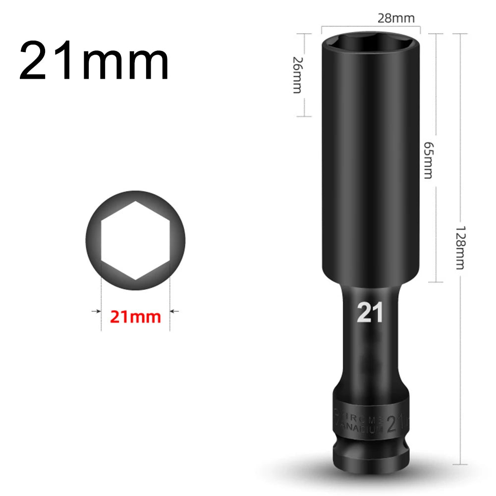 1 Drive Deep Impact Hex Socket Extra Bolt Nut Driver Bit 8- Spanner