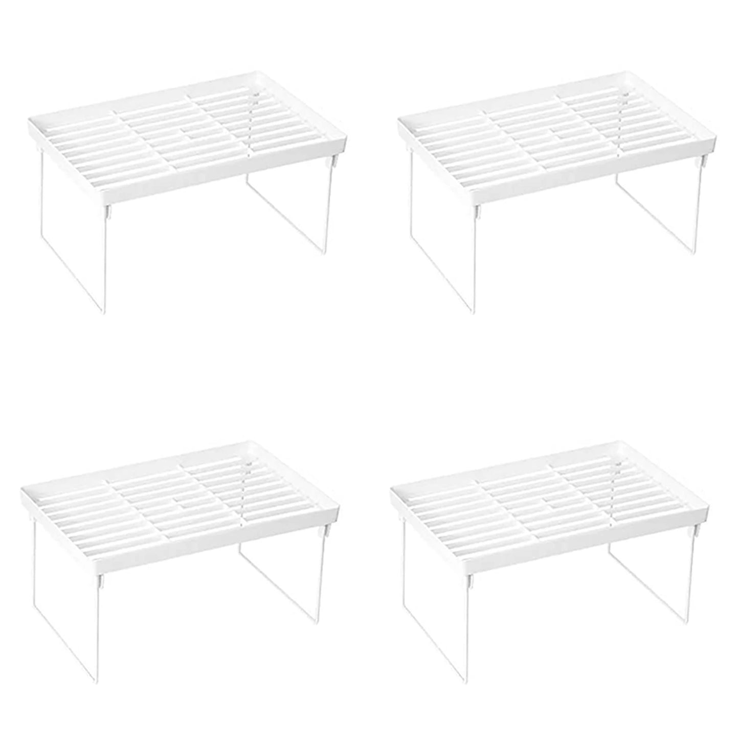 A36T-4X Stacking Cabinet Shelf Rack Steel Metal Leg - Cupboard, Plate, Dish, Counter & Pantry Organizer Organization Peaceful Pleasures Health and Wellness