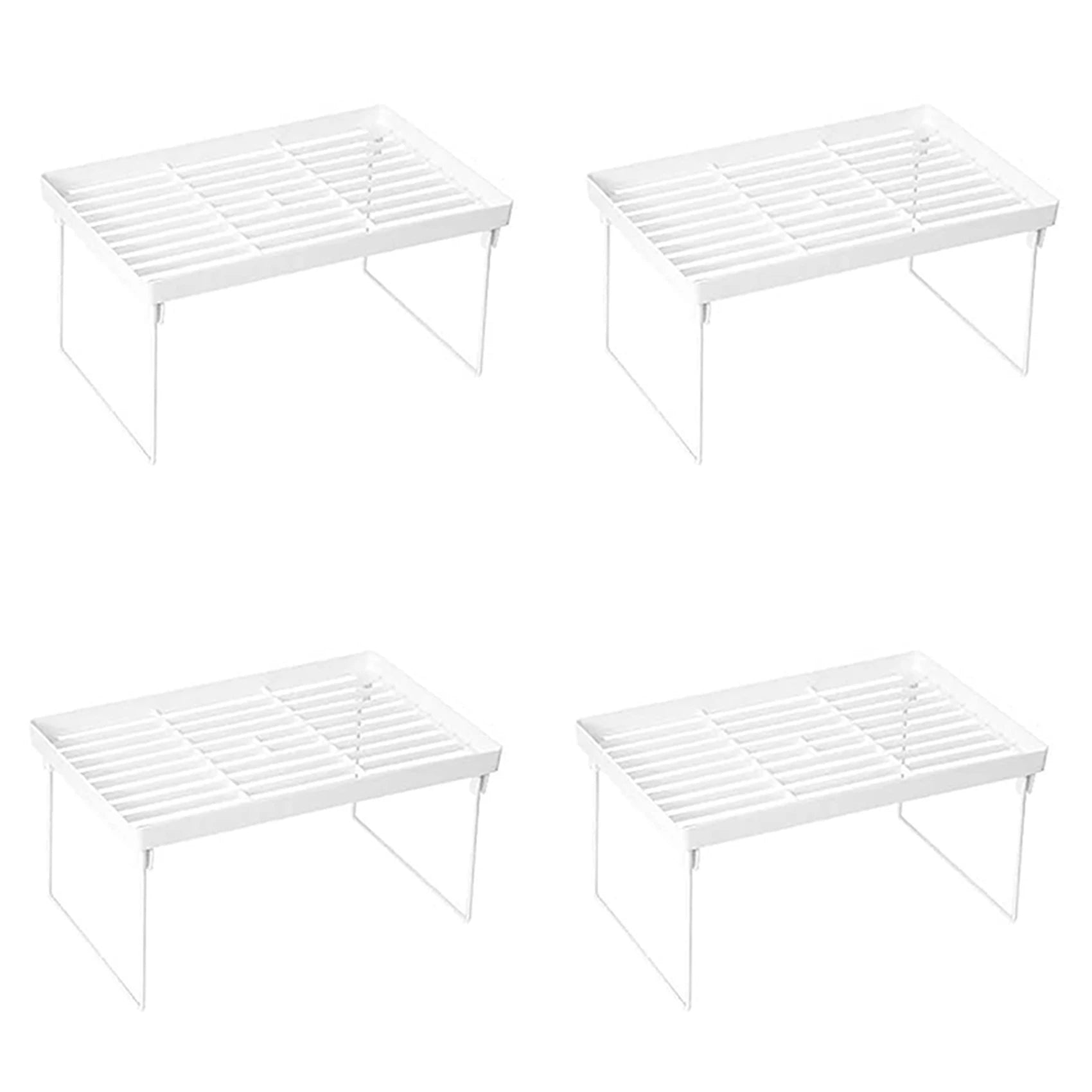 A36T-4X Stacking Cabinet Shelf Rack Steel Metal Leg - Cupboard, Plate, Dish, Counter & Pantry Organizer Organization Peaceful Pleasures Health and Wellness