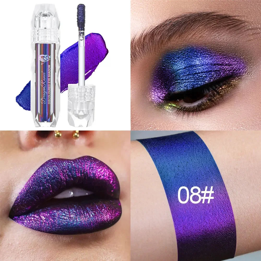 Holographic Glitter Eye Shadow & Lip Gloss Stick | Metallic