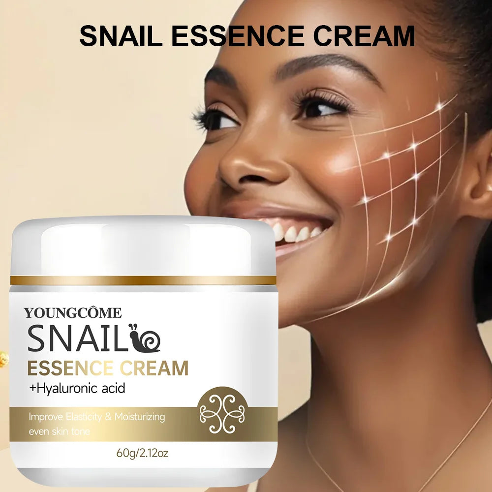 Snail essence cream with hyaluronic acid,Retinol Moisturizing Firming Lightening Repairing Smooth Skincare Whitening Creams Peaceful Pleasures Health and Wellness