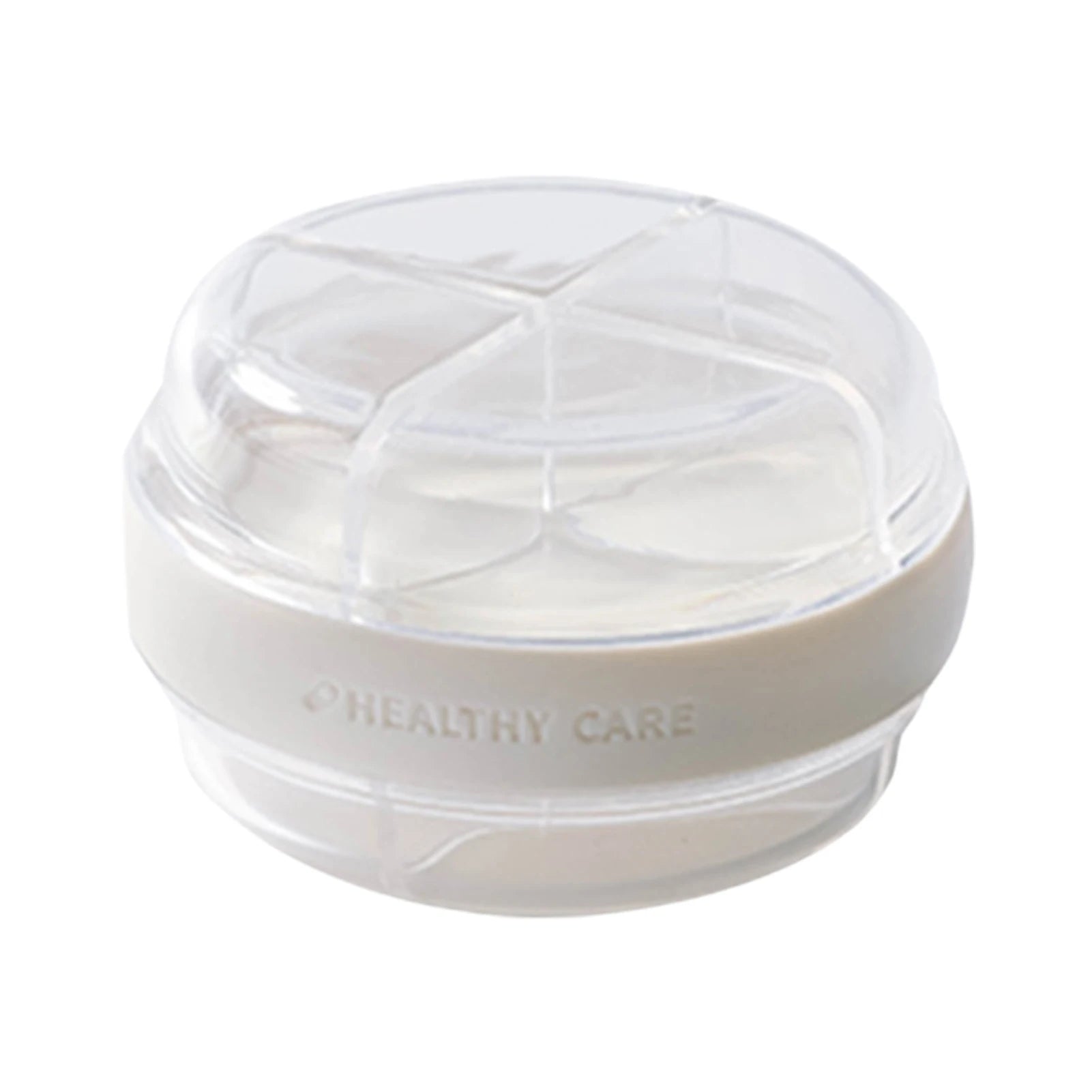 Double compartment pill box Mini portable sealed pill box Dustproof and moisture-proof large-capacity pill carry-on storage box Peaceful Pleasures Health and Wellness WHITE CN